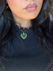 Green Palestine Heart Pendant
