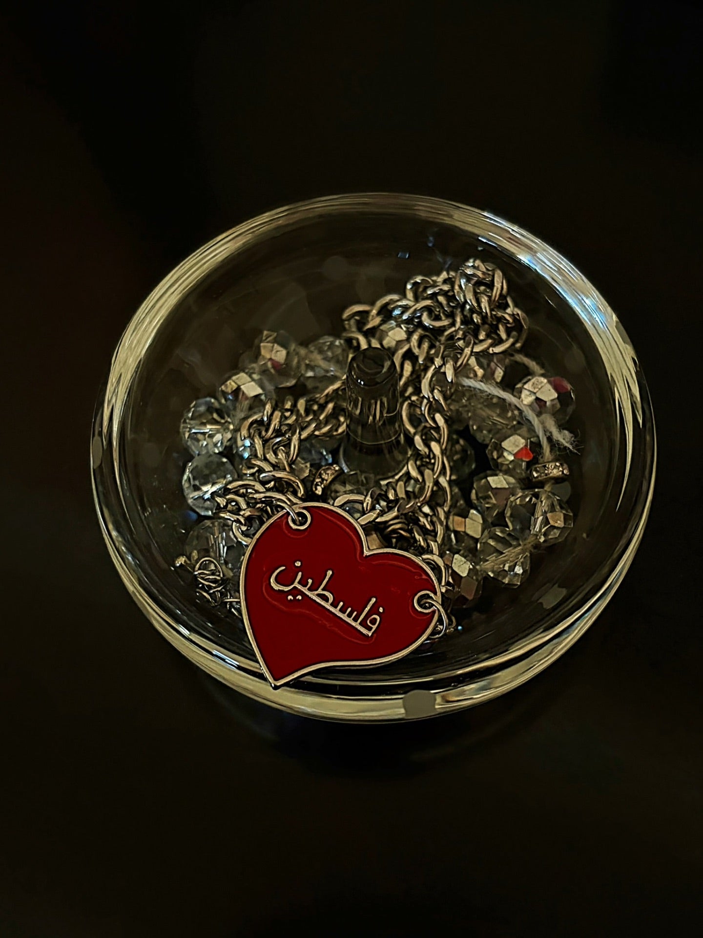 Red Heart Palestine Pendant