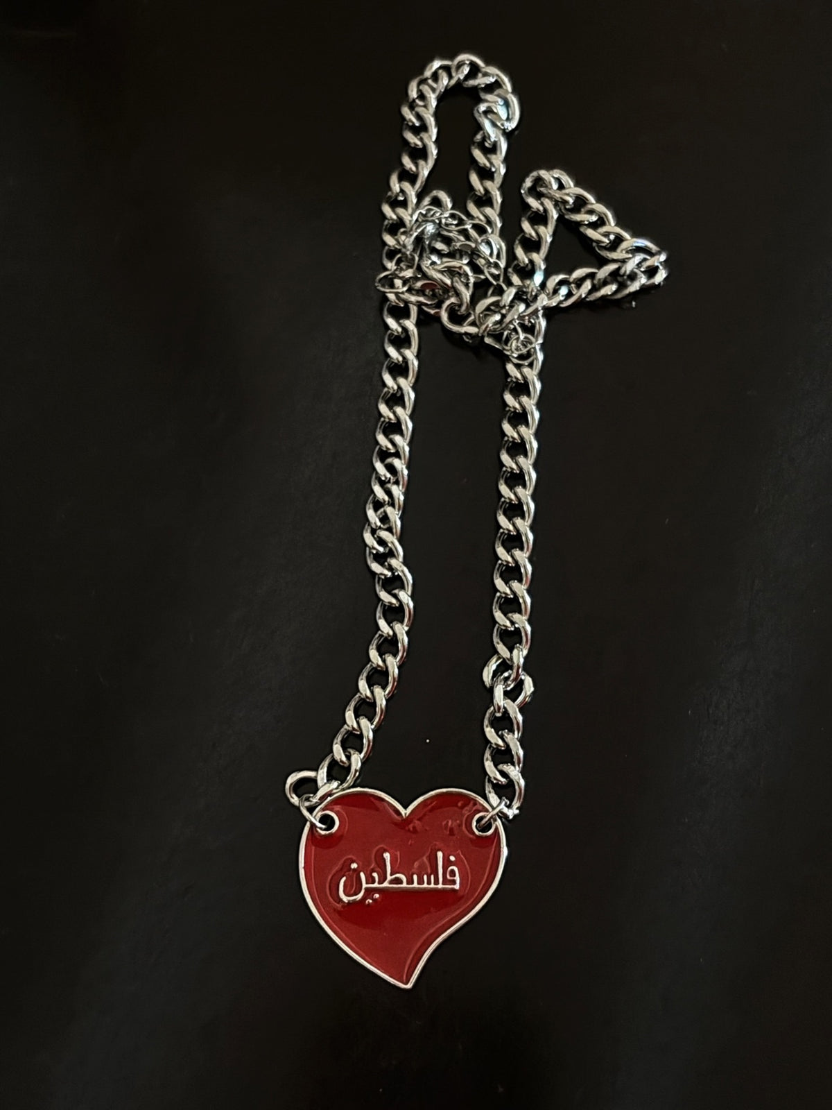 Red Heart Palestine Pendant